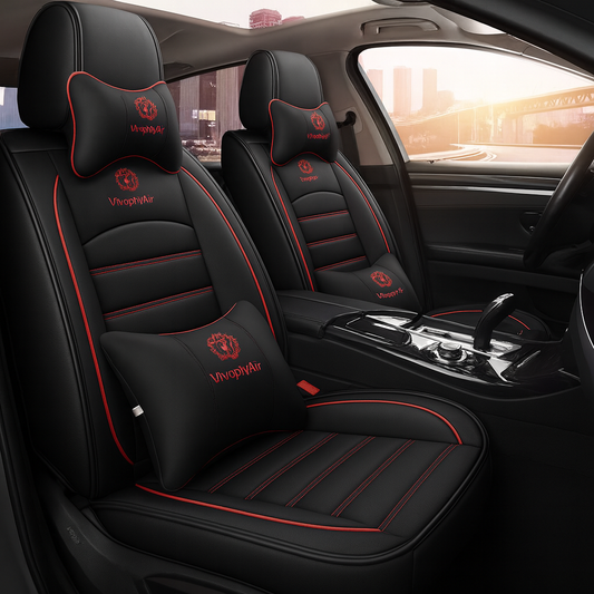 Premium 4-Season Leather Car Seat Covers Waterproof & Durable