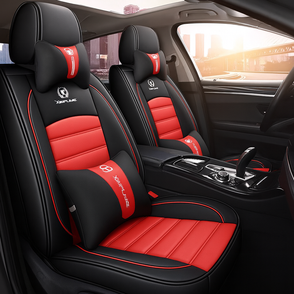 Premium 4-Season Leather Car Seat Covers Waterproof & Durable