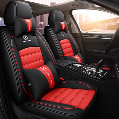 Premium 4-Season Leather Car Seat Covers Waterproof & Durable