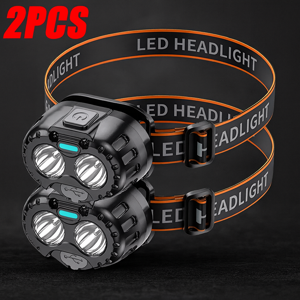 Hands-Free Waterproof LED Headlamp Light
