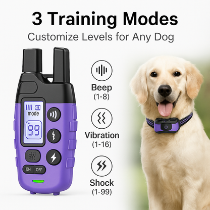 Waterproof Long-Range Dog Training Collar – Safe & Effective