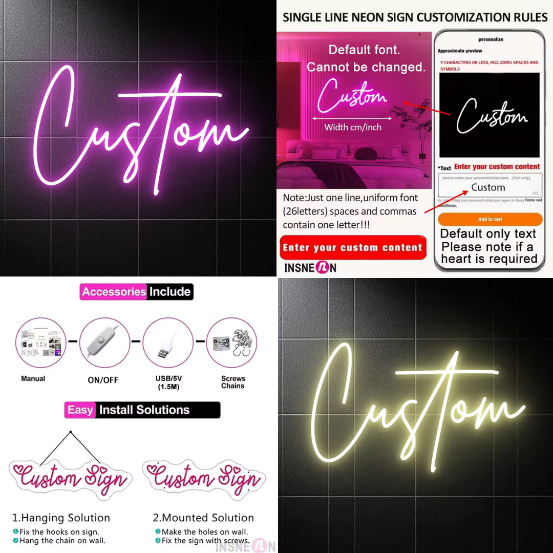 Custom LED Neon Name Sign