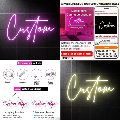 Custom LED Neon Name Sign