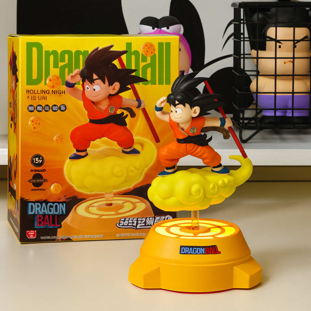 Dragon Ball Goku Rotating Night Light Anime LED Figure Lamp