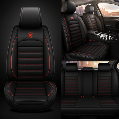 Premium 4-Season Leather Car Seat Covers Waterproof & Durable