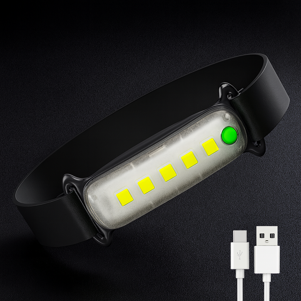 Hands-Free Waterproof LED Headlamp Light