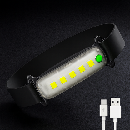 Hands-Free Waterproof LED Headlamp Light