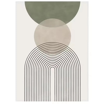 Nordic Sage Green Boho Wall Art Set