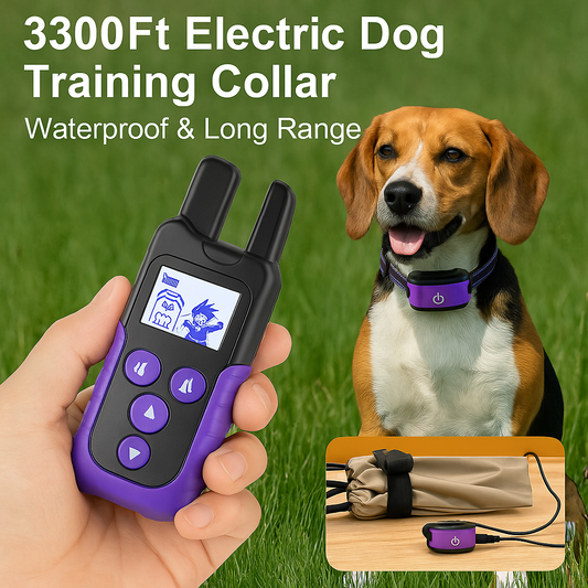 3300Ft Electric Dog Training Collar Waterproof & Long Range