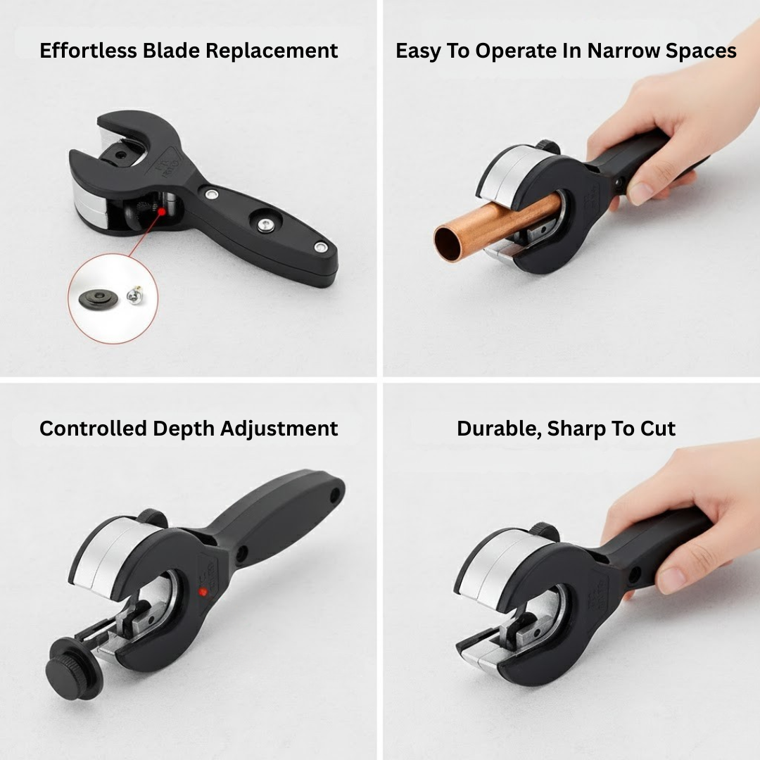 Universal Ratcheting Pipe Cutter 8–29mm Heavy-Duty Tool