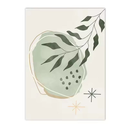 Nordic Sage Green Boho Wall Art Set