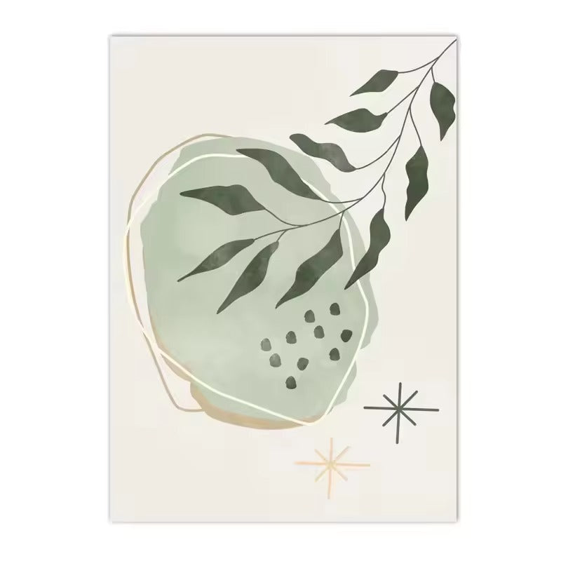 Nordic Sage Green Boho Wall Art Set