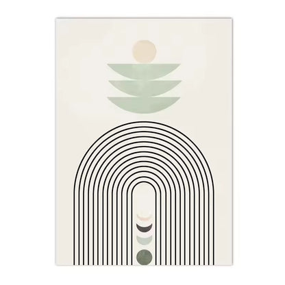 Nordic Sage Green Boho Wall Art Set