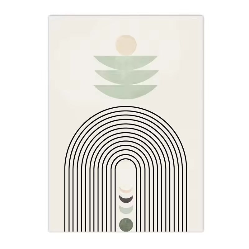 Nordic Sage Green Boho Wall Art Set