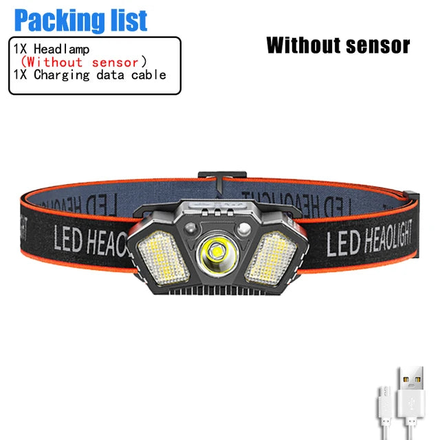 Hands-Free Waterproof LED Headlamp Light