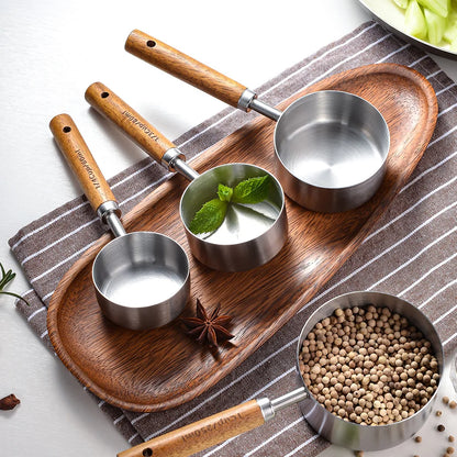 Luxury Measuring Cups & Spoons Set 8-Piece Stainless Steel Finish