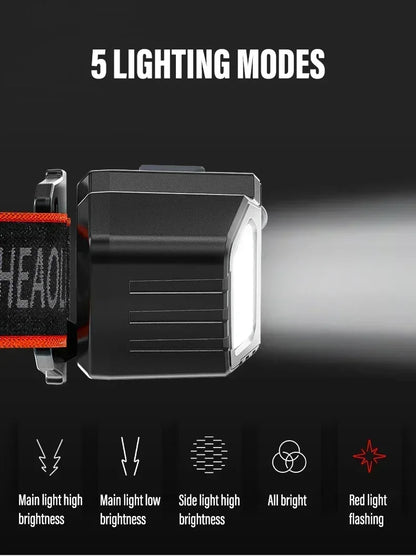 Hands-Free Waterproof LED Headlamp Light