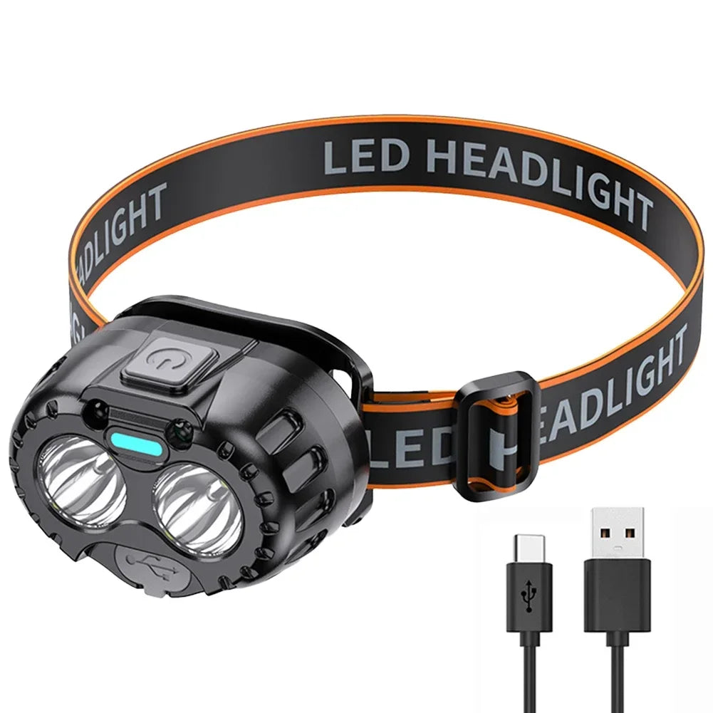 Hands-Free Waterproof LED Headlamp Light