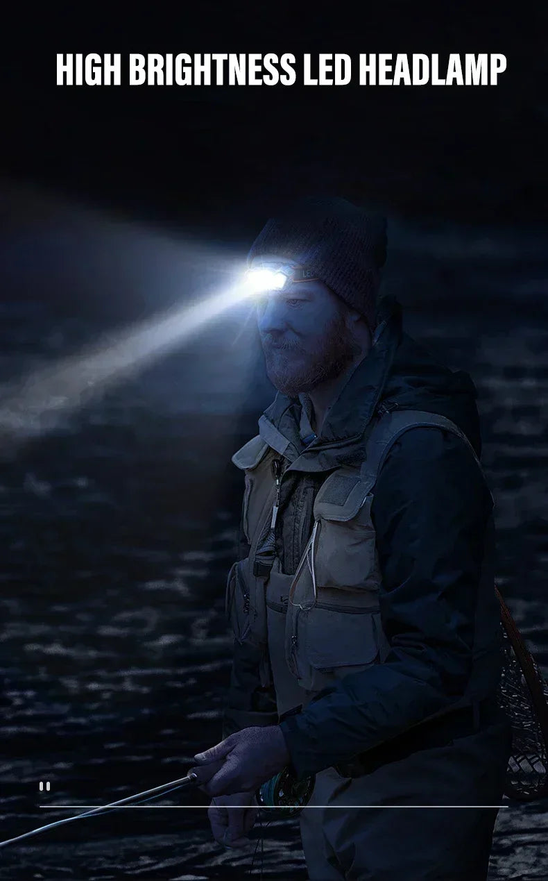 Hands-Free Waterproof LED Headlamp Light