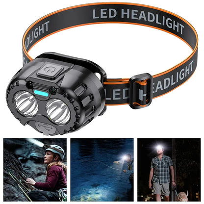 Hands-Free Waterproof LED Headlamp Light