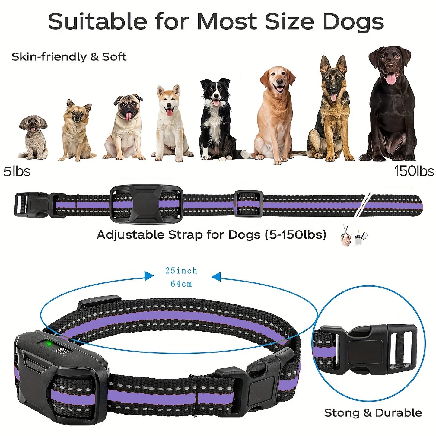 3300Ft Electric Dog Training Collar Waterproof & Long Range