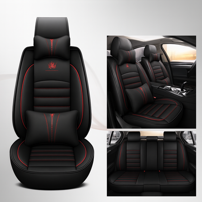 Premium 4-Season Leather Car Seat Covers Waterproof & Durable
