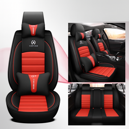 Premium 4-Season Leather Car Seat Covers Waterproof & Durable