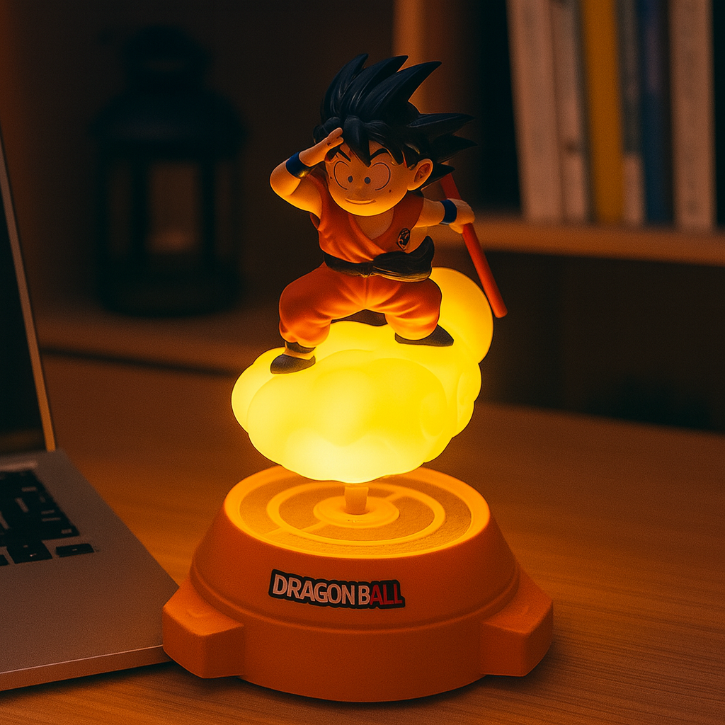 Dragon Ball Goku Rotating Night Light Anime LED Figure Lamp