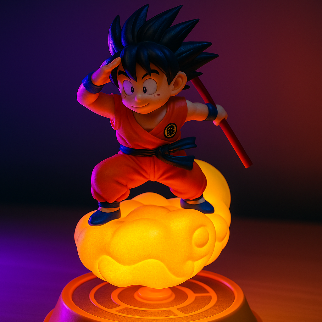 Dragon Ball Goku Rotating Night Light Anime LED Figure Lamp