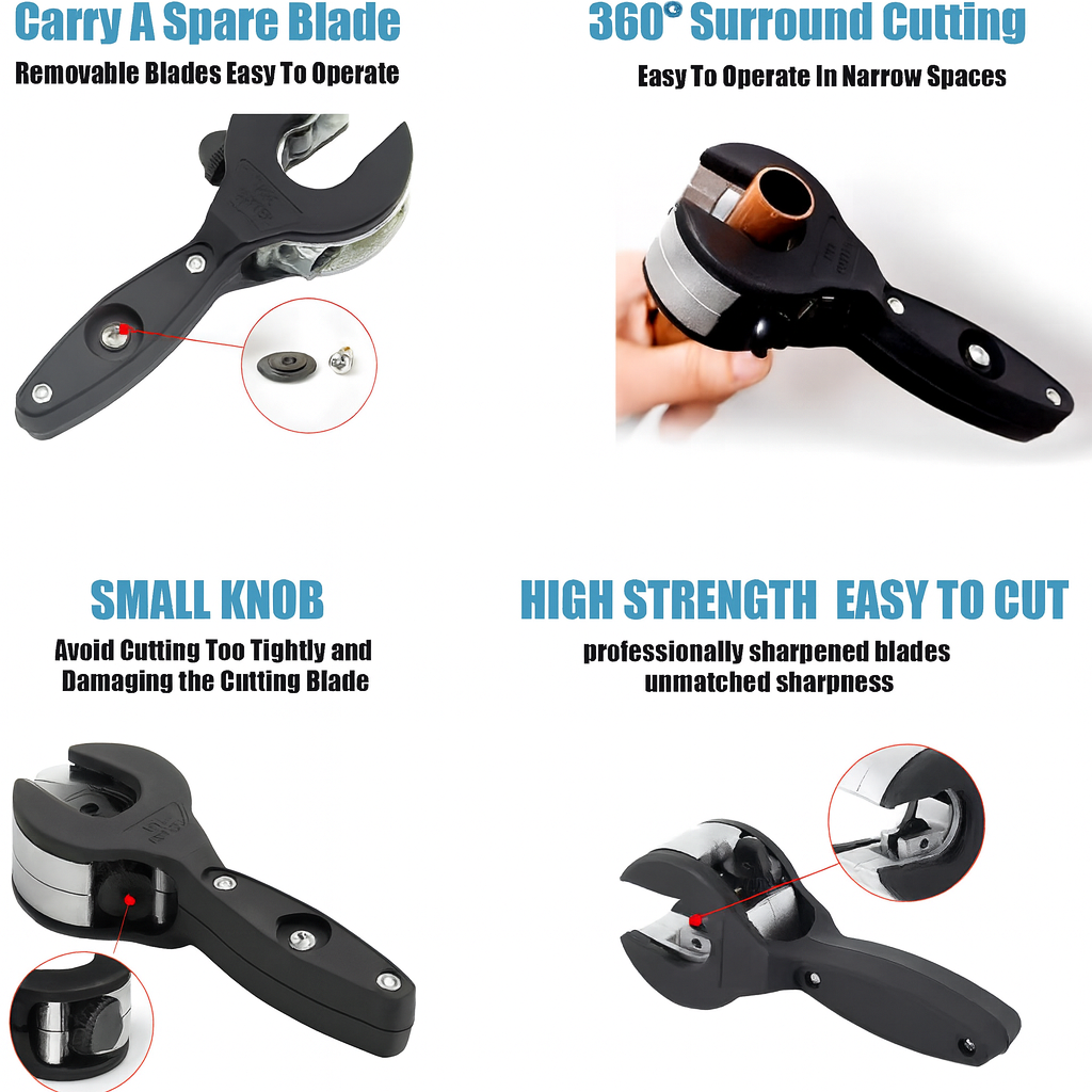 Universal Ratcheting Pipe Cutter 8–29mm Heavy-Duty Tool