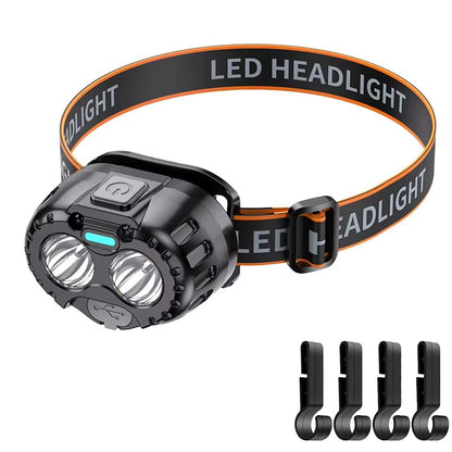Hands-Free Waterproof LED Headlamp Light