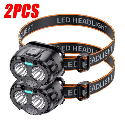 Hands-Free Waterproof LED Headlamp Light